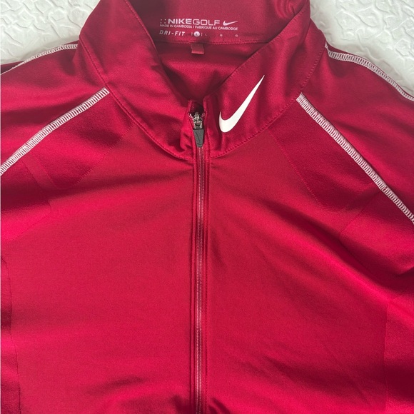 Nike Golf Red Dri-FIT Quarter-Zip - Picture 4 of 4